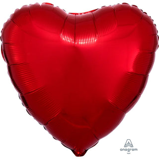 Red Heart Foil Balloon - 45cm - BAM Party and Events
