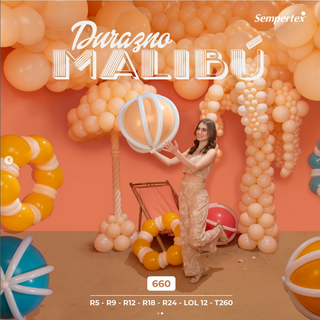 30cm Latex Balloon - Pastel Malibu Peach - BAM Party and Events