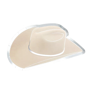 Silver Cowgirl Hat Dessert Plates - BAM Party and Events