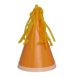 Tangerine Party Hats With Tassels - BAM Party and Events