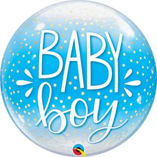 Baby Boy 22" Bubble Balloon - BAM Party and Events
