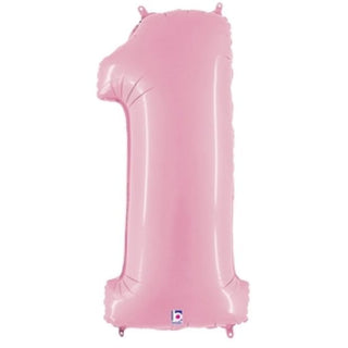 Giant Pastel Pink Number Balloon - BAM Party and Events