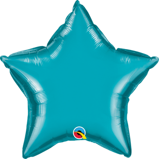20" Turquoise Star Foil Balloon - BAM Party and Events