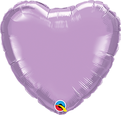 18" Pearl Lavender Heart Foil Balloon - BAM Party and Events