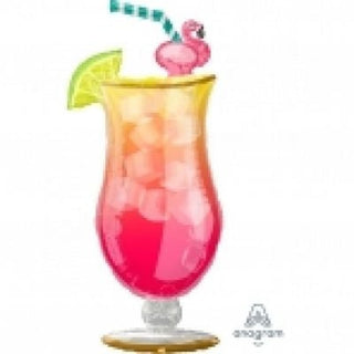 Flamingle Tropical Drink Foil Balloon - BAM Party and Events