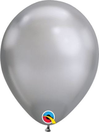 7" Latex Balloon - Chrome Silver
