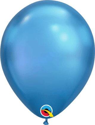 7" Latex Balloon - Chrome Blue