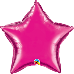 20" Magenta Star Foil Balloon