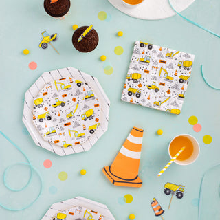 Under Construction Witches Hat Napkins - BAM Party and Events