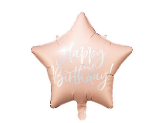 Powder Pink Happy Birthday Foil Balloon