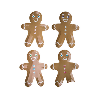 Gingerbread Man Dessert Plates - BAM Party and Events