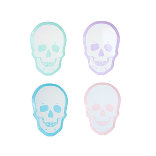 Pastel Skull Dessert Plates - BAM Party and Events
