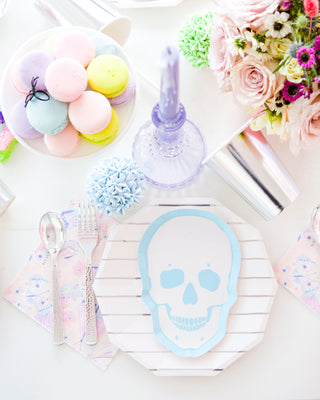 Pastel Skull Dessert Plates - BAM Party and Events
