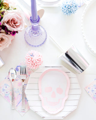 Pastel Skull Dessert Plates - BAM Party and Events