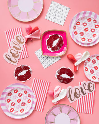 Candy Striped Dinner Plates - BAM Party and Events