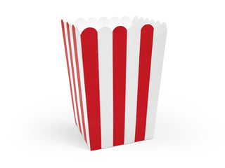 Popcorn Box - Red & White - BAM Party and Events
