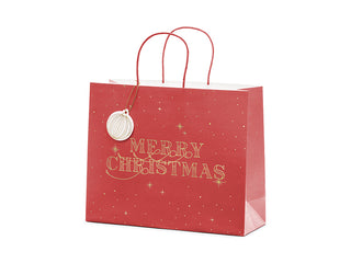 Merry Christmas Gift Bag Deep Red - BAM Party and Events