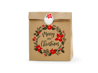 Merry Little Christmas Kraft Gift Bags 3pk - BAM Party and Events