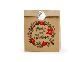 Merry Little Christmas Kraft Gift Bags 3pk - BAM Party and Events
