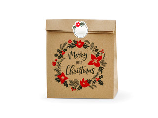 Merry Little Christmas Kraft Gift Bags 3pk - BAM Party and Events
