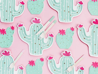 Cactus Paper Plates - BAM Party and Events
