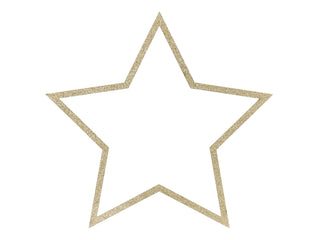 Gold Glitter Star Decorations