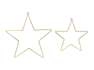 Gold Metal Star Decorations