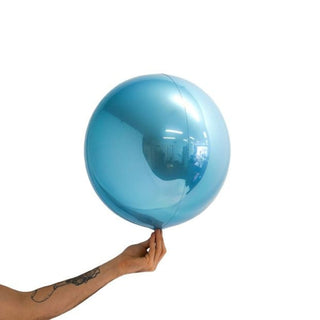 Metallic Light Blue 35cm Loon Ball - BAM Party and Events