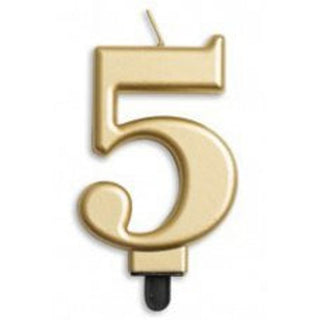 Gold Number Candle - BAM Party and Events
