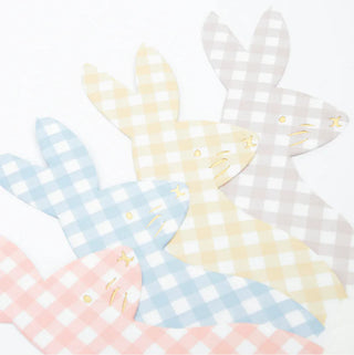 Gingham Bunny Napkins - BAM Party and Events