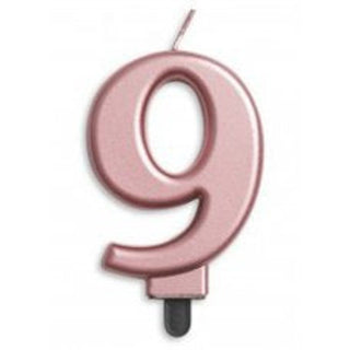 Rose Gold Number Candle - BAM Party and Events