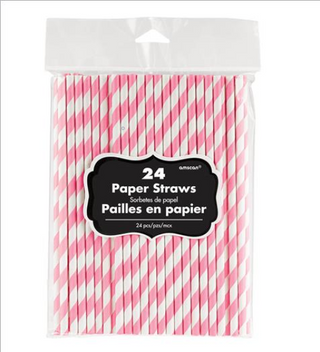 Paper Straws Pink