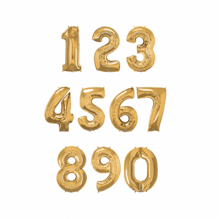 Giant Gold Number Balloon (discontinued) - BAM Party and Events