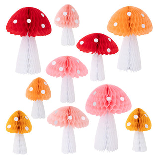 Honeycomb Toadstool Decorations - BAM Party and Events
