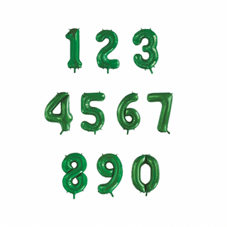 Giant Green Number Foil Balloon - BAM Party and Events