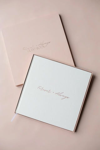 Linen Guest Book - Forever + Always - BAM Party and Events