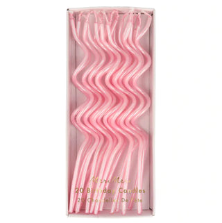 Pink Swirly Candles - BAM Party and Events