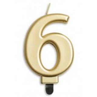 Gold Number Candle - BAM Party and Events