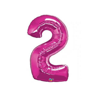 Giant Magenta Number Balloon (discontinued) - BAM Party and Events