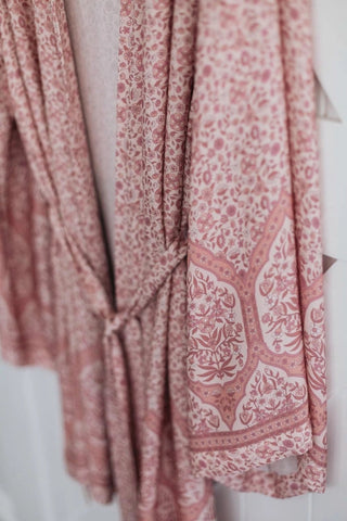 Daisy Kimono Robe Dusty Pink - BAM Party and Events