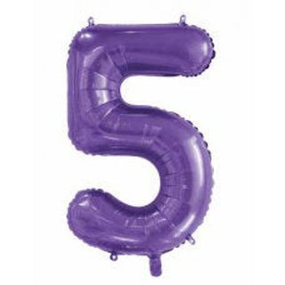 Giant Purple Number Foil Balloon - BAM Party and Events