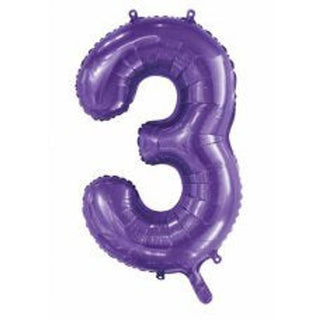 Giant Purple Number Foil Balloon - BAM Party and Events