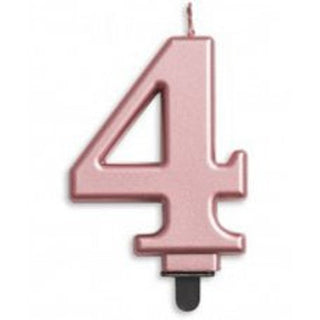 Rose Gold Number Candle - BAM Party and Events
