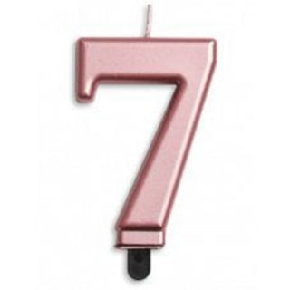 Rose Gold Number Candle - BAM Party and Events