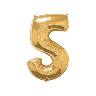 Giant Gold Number Balloon (discontinued) - BAM Party and Events