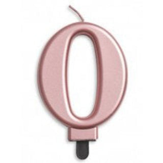 Rose Gold Number Candle - BAM Party and Events