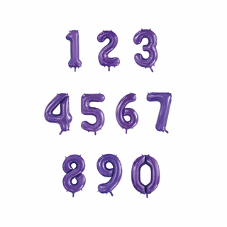 Giant Purple Number Foil Balloon - BAM Party and Events
