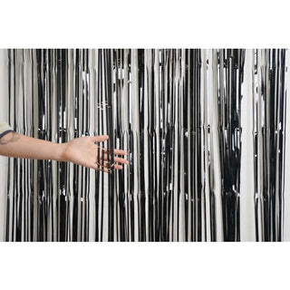 Foil Curtain - Metallic Black - BAM Party and Events