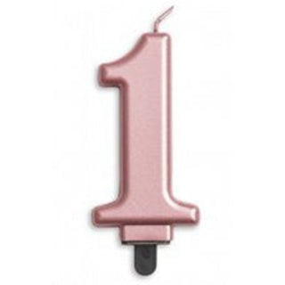 Rose Gold Number Candle - BAM Party and Events