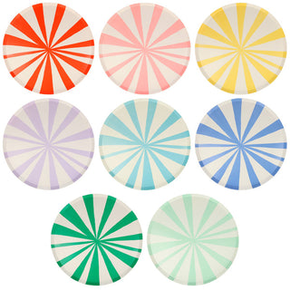 Mixed Stripe Dinner Plates - BAM Party and Events